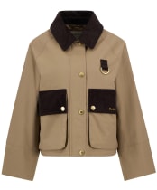 Women's Barbour Phoebe Casual Jacket - MILITARY BROWN/N
