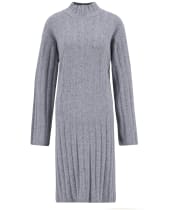 Women's Barbour Sophia Knitted Midi Dress - Light Grey