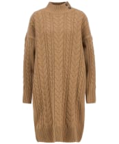 Women's Barbour Belford Knitted Mini Dress - Military Brown