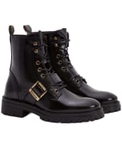 Women's Barbour Ouseburne Lace Up Boots - BLACK GLACE