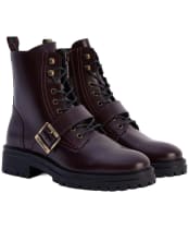 Women's Barbour Ouseburne Lace Up Boots - CHERRY GLACE