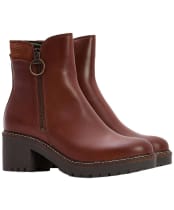Women's Barbour Dahlia Heeled Boots - Chestnut