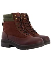 Women's Barbour Laurelle Lace Up Boots - MAHOGONY NUBUCK/