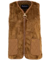 Women's Barbour Karin Faux Fur Gilet - Brown
