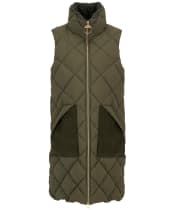 Women's Barbour Bernice Puffer Gilet - Olive / Ancient Tartan
