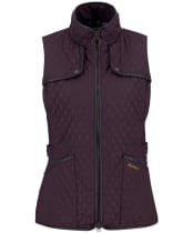 Women's Barbour Dahlia Quilted Gilet - Black Cherry