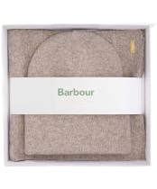 Women's Barbour Winona Beanie & Scarf Gift Set - Taupe