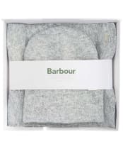 Women's Barbour Winona Beanie & Scarf Gift Set - Light Grey