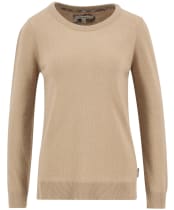 Women’s Barbour Pendle Crew Knit Sweater - Pale Camel / Hessian