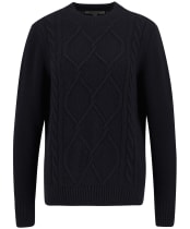 Women's Barbour Burne Crew Knitted Jumper - Black