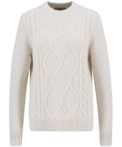 Women's Barbour Burne Crew Knitted Jumper - Ecru