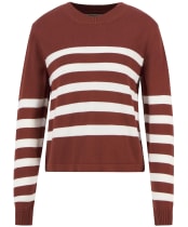 Women's Barbour Demi Knitted Jumper - BURNT HENNA STRI