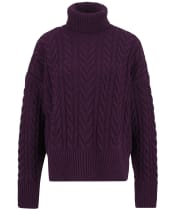 Women's Barbour Embleton Knitted Jumper - Black Cherry