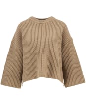 Women's Barbour Lilian Knitted Jumper - Military Brown