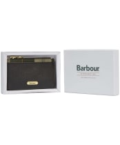 Women's Barbour Alder Leather Card Holder - Black / Ancient 
