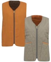 Women's My Barbour Reversible Liner - Timberwolf / Marigold