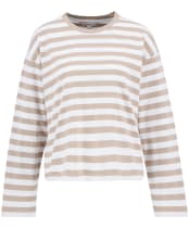 Women's Barbour Bede Oversized Top - Pale Camel Stripe