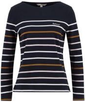 Women's Barbour Hawkins Top - NAvy Stripe 3