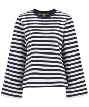 Women's Barbour Robyn Sweatshirt - Dark Navy Stripe