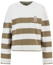 Women's Barbour Faye Sweatshirt - MILITARY BROWN S