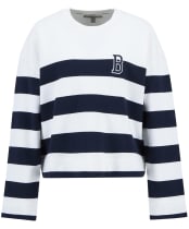 Women's Barbour Faye Sweatshirt - Cloud / Navy Stripe