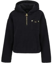 Women's Barbour International Lola Fleece Hoodie - Black