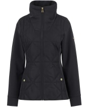 Women's Barbour International Kya Quilted Sweater Jacket - Black