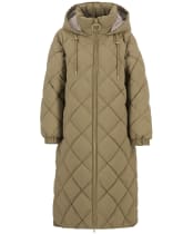 Women's Barbour Kirkton Puffer Jacket - Military Brown / Ancient Tartan