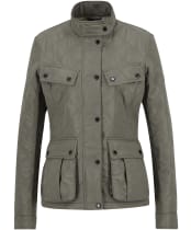Women's Barbour International Halsey Quilted Jacket - DUSKY KHAKI/JASM