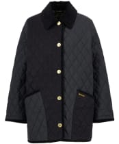 Women's Barbour Meryl Quilted Jacket - Black / Classic Tartan