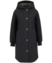 Women's Barbour Hilary Quilted Jacket - Black / Classic Tartan