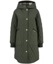 Women's Barbour Hilary Quilted Jacket - Olive / Ancient Tartan