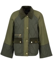 Women's Barbour Martha Quilted Jacket - OLIVE/DK MOSS/AN