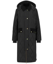 Women's Barbour Meredith Quilted Jacket - Black / Classic Tartan