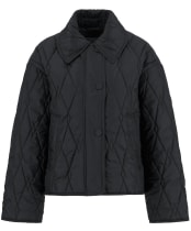 Women's Barbour Bernadette Quilted Jacket - Black / Onyx Tartan