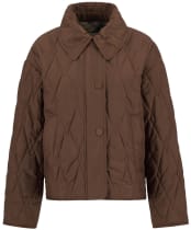 Women's Barbour Bernadette Quilted Jacket - Vicuna / Hessian Tartan
