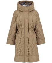 Women's Barbour Celina Quilted Jacket - Military Brown / Hollyhock