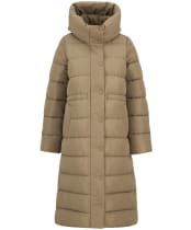 Women's Barbour Freya Puffer Jacket - Military Brown / Hollyhock