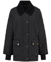 Women's Barbour Modern Beadnell Quilted Jacket - Black / Classic Tartan