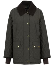 Women's Barbour Modern Beadnell Quilted Jacket - Sage / Ancient Tartan