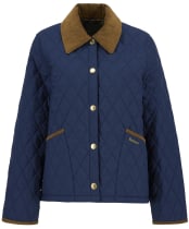 Women's Barbour Icons Cropped Liddesdale Quilted Jacket - Navy / Classic