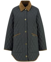 Women's Barbour Over Sized Liddesdale Quilted Jacket - Sage / Ancient Tartan