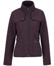 Women's Barbour Dahlia Quilted Jacket - Black Cherry