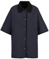 Women's Barbour Oakham Quilted Cape - Dark Navy