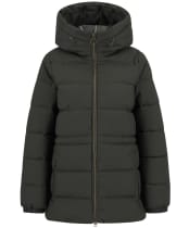 Women's Barbour Begonia Puffer Jacket - Olive / Classic Tartan
