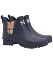 Women's Barbour Wilton Ankle Welly - Navy / Hessian