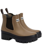 Women's Barbour Halton Chelsea Wellingtons - MILITARY BROWN/B