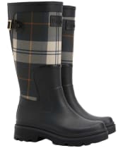 Women's Barbour Dena Tall Wellingtons - Black / Ancient Tartan