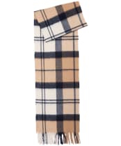 Women's Barbour Tartan Cashmere Scarf - Hessian Navy