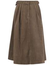 Women's Barbour Yasmin Midi Skirt - Military Brown